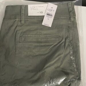 LOFT Women's Olive Bermuda Shorts
